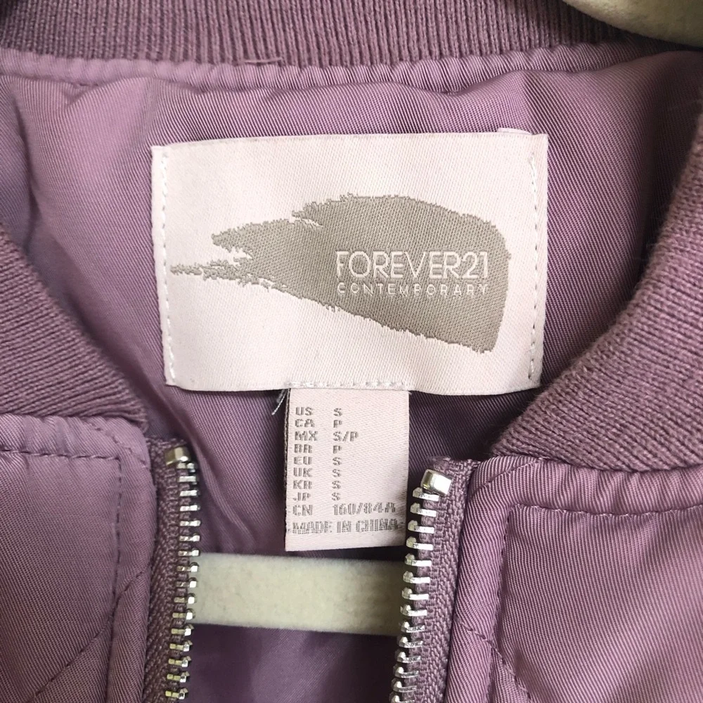 Forever 21 Quilted Jacket, Dusty Rose EUC - Picture 4 of 13